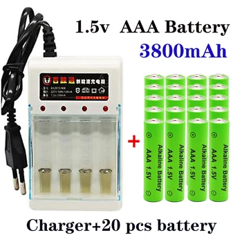 100% Новая щелочная батарея AAA емкостью 3800 мАч AAA аккумуляторная батарея для дистанционного управления игрушечной пожарной сигнализацией Batery с зарядным устройством