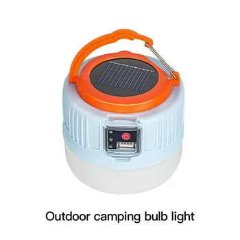 800 Вт Солнечный светодиодный фонарь для кемпинга, Usb-аккумуляторная лампа для наружной палатки, портативные фонари, аварийные огни для барбекю, пешие прогулки