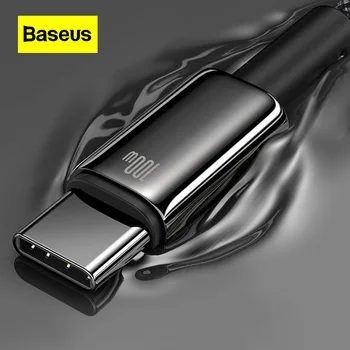 Baseus 66 Вт USB-C Android 6A Зарядный Кабель Из Черного Цинкового Сплава для Huawei Home Office 100 Вт Двойной Type-C Супер Быстрая Зарядка Телефона