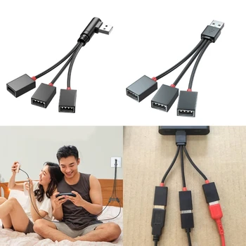 USB-Разветвитель Питания от 1 Мужчины до 3 Женщин USB 2.0 Адаптер от 1 до 3 USB-Разветвитель USB-Удлинитель USB многопортовый для зарядки