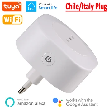 Wifi Smart Plug 16A Италия Чили Розетка Питания С Таймером USB Зарядное Устройство Tuya SmartLife Приложение Голосовое Управление Работает Для Google Home Alexa