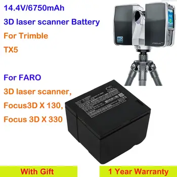 Аккумулятор OrangeYu 6750mAh ACS6001 для лазерного сканера FARO 3D, Focus3D X 130, Focus 3D X 330, Для Trimble TX5