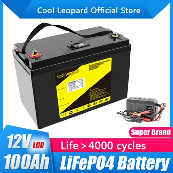 Аккумуляторная батарея LiFePO4 12,8 V 100Ah 120Ah Встроенная BMS для Солнечной энергии Внедорожных автономных кемперов RV Литий-железо-фосфатная Батарея