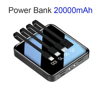 Блок питания 20000 мАч Портативное быстрое зарядное устройство для мини-телефона Внешний аккумулятор для зарядки телефона