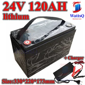 Водонепроницаемый литий-ионный Аккумулятор 24V 120AH для 24V Solar Golf Car lipo Battery для Вилочного Погрузчика Solar + зарядное устройство 29.4v 10A