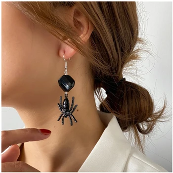 Женские серьги-пауки с преувеличением на Хэллоуин, аксессуары креативного дизайна Dark Street Cool Spider для девочек