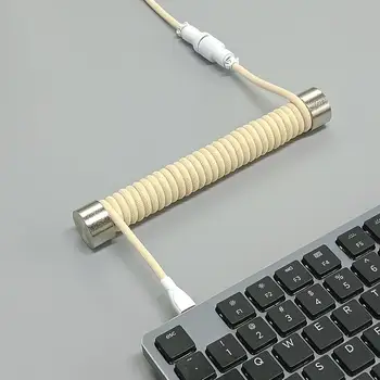 Красочный настольный держатель кабеля Многофункциональная клавиатура Устройство для намотки спирального кабеля с металлическим стержнем Вес катушки Игровая клавиатура