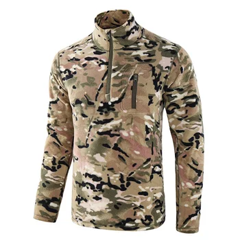 Тактическая флисовая толстовка, мужская армейская куртка в стиле милитари, осень-зима, теплое пальто Polar, Тренировочный пуловер для пеших прогулок, топы
