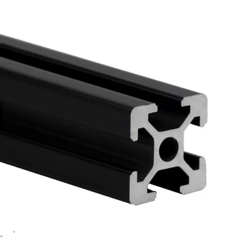 Экструзия анодированного алюминиевого профиля черного 2020 европейского стандарта из анодированного алюминия длиной 100 мм - 500 мм, линейный рельс 500 мм для 3D-принтера с ЧПУ